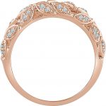 14K Rose 1/2 CTW Natural Diamond Leaf Ring - 652363