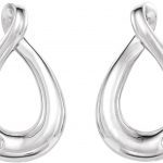 Sterling Silver .015 CTW Natural Diamond Infinity-Inspired Earrings - 67443