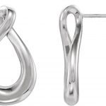 Sterling Silver .015 CTW Natural Diamond Infinity-Inspired Earrings - 67443