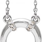 Platinum .025 CTW Natural Diamond 16-18" Necklace - 86624