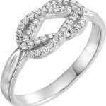 Sterling Silver 1/5 CTW Natural Diamond Knot Ring - 67742