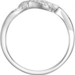 14K White 1/10 CTW Natural Diamond Knot Ring - 652455