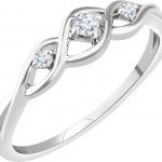 14K White .08 CTW Natural Diamond Freeform Ring - 652361