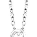 Sterling Silver .05 CTW Natural Diamond Freeform 16-18" Necklace - 652668