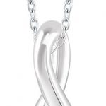 Sterling Silver 1/10 CTW Natural Diamond Freeform 16-18" Necklace - 652672