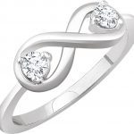 14K White 1/4 CTW Natural Diamond Infinity-Inspired Ring - 652697