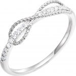 14K White 1/10 CTW Diamond Infinity-Inspired Ring - 652448