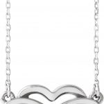 Platinum 1/10 CTW Natural Diamond Infinity-Inspired Heart 16-18" Necklace - 86677