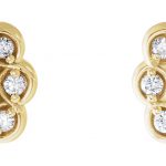 14K Yellow 5/8 CTW Natural Diamond Halo-Style Earrings - 86663