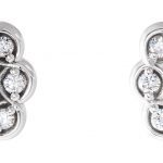 Platinum 5/8 CTW Natural Diamond Halo-Style Earrings - 86663