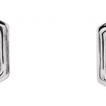 Platinum 1/8 CTW Natural Diamond Hexagon Stud Earrings - 86665