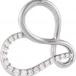 Platinum .06 CTW Natural Diamond Infinity-Inspired Heart Pendant - 86676