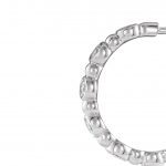 Platinum 3/8 CTW Natural Diamond Beaded Hoop Earrings - 86685