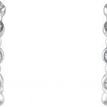 Platinum 3/8 CTW Natural Diamond Beaded Hoop Earrings - 86685