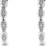 Platinum .04 CTW Natural Diamond Hoop Earrings - 86690