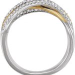 14K White/Yellow 1/2 CTW Natural Diamond Criss-Cross Ring - 652324