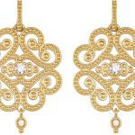 14K Yellow 1/5 CTW Natural Diamond Granulated Earrings - 85319