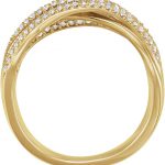 14K Yellow 1/2 CTW Natural Diamond Criss-Cross Ring - 652324