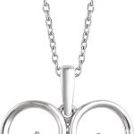 Sterling Silver .03 CT Natural Diamond Heart 18" Necklace - 652917