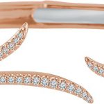 14K Rose 1/4 CTW Natural Diamond Hinged Cuff 7" Bracelet - 652905