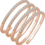 14K Rose 1/2 CTW Natural Diamond Spiral Ring - 652676