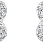 14K White 1/6 CTW Natural Diamond Infinity Earrings - 652773