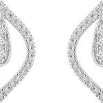 14K White 1/4 CTW Natural Diamond Freeform Earrings - 652859