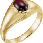 14K Yellow Natural Mozambique Garnet Ring - 62160