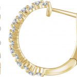 14K Yellow 5/8 CTW Natural Diamond Hoop Earrings - 652860