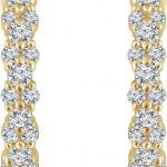 14K Yellow 5/8 CTW Natural Diamond Hoop Earrings - 652860