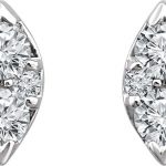 14K White 1/5 CTW Natural Diamond Cluster Earrings - 652965