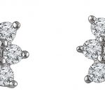 14K White 1/2 CTW Natural Diamond Cluster Earrings - 652970