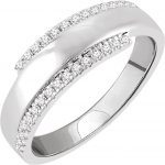 14K White 1/5 CTW Natural Diamond Bypass Ring - 653050