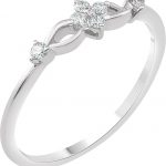 14K White 1/10 CTW Natural Diamond Promise Ring - 653030