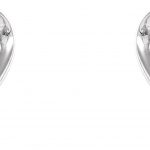 14K White .03 CTW Natural Diamond Heart Earrings - 60856