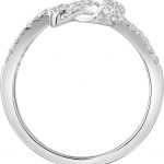 14K White 1/3 CTW Natural Diamond Knot Ring - 653032