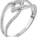 10K White 1/6 CTW Natural Diamond Negative Space Ring - 653022