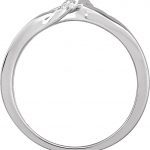 14K White .05 CTW Natural Diamond Negative Space Ring - 653042