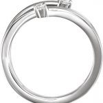 Platinum 1/8 CTW Natural Diamond Bypass Ring - 123383