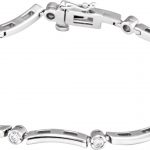 14K White 1/2 CTW Natural Diamond Line 7 1/4" Bracelet - BRC658