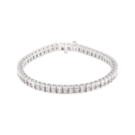 18K White 9 1/3 CTW Natural Diamond Line 7 1/4" Bracelet - 67503