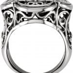 Sterling Silver .08 CTW Diamond Filigree Ring - 121941