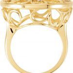 14K Yellow 1/6 CTW Natural Diamond Floral Ring - 121959