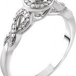 10K White 1/10 CTW Natural Diamond Promise Ring - 652980