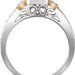 10K White/Yellow 1/6 CTW Natural Diamond Promise Ring - 652991