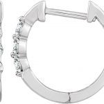 14K White 1/4 CTW Natural Diamond Hoop Earrings - 652956