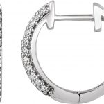 14K White 1/3 CTW Natural Diamond Hoop Earrings - 652955