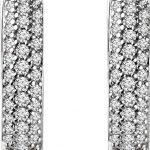 14K White 1/3 CTW Natural Diamond Hoop Earrings - 652955