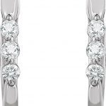 14K White 1/4 CTW Natural Diamond Hoop Earrings - 652956