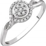 10K White 1/10 CTW Natural Diamond Promise Ring - 653007